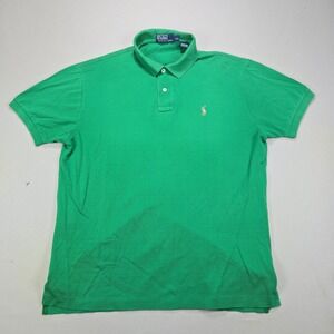 Polo Ralph Lauren Polo Shirt Classic Pique Pony Green Mens Large